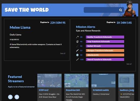 fortniedb|fortnite stw tracker.